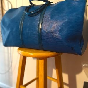 **100% AUTHENTIC** LOUIS VUITTON TOLDEO BLUE EPI KEEPALL 50